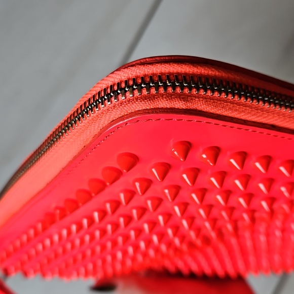 Christian Louboutin Neon Studded Leather Pouch - Picture 5 of 10